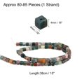 thumbnail image 2 of Perles en Pierre Carrée Naturelle 4x4mm 85 Pcs Perles Cube en Vrac Semi-Gemme, Agate Indienne, 2 of 5