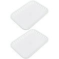 thumbnail image 1 of 2 Pcs Rectangular Bread Tray Durable Food Tray Simple Cake Tray Snack Plate, 1 of 8