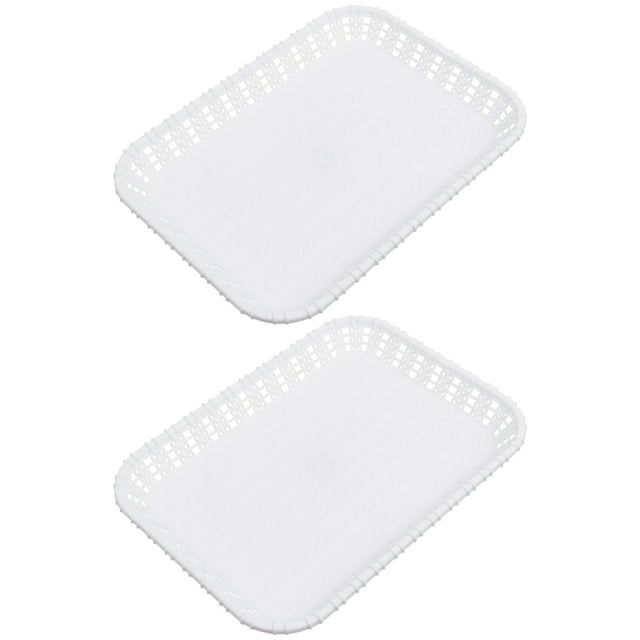 2 Pcs Rectangular Bread Tray Durable Food Tray Simple Cake Tray Snack Plate