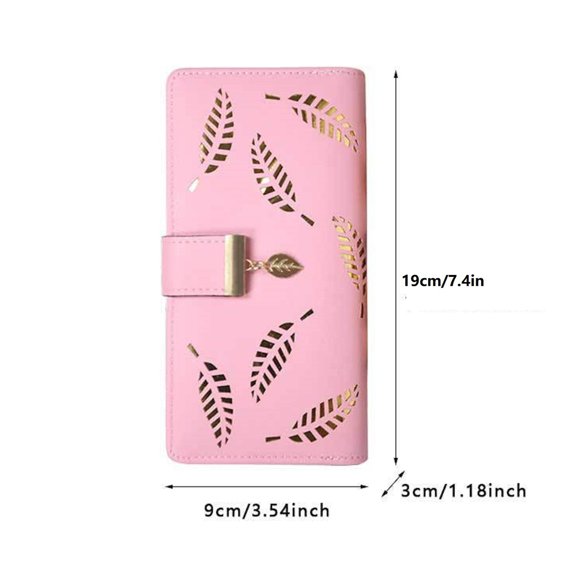 Clearance Under $4.79! 1PC Women's Long Bifold Wallet, PU Leather Card Holder with Zipper & Phone Slot, PU, for Daily & Travel, (19x10x3cm, Khaki)