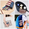 thumbnail image 4 of Lsque Vintage American Flag Pattern Telescopic Pencil Bag Pen Holder Stationery Case, Stand-up Retractable Transformer Bag Organizer, 4 of 6