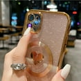 thumbnail image 4 of Compatible with iPhone 11 6.1 Inch Case with Magsafe, Plating Heart Glitter Magnetic Case for Women Girl TPU Camera Protection Back Cover for iPhone 11 Gold, 4 of 14