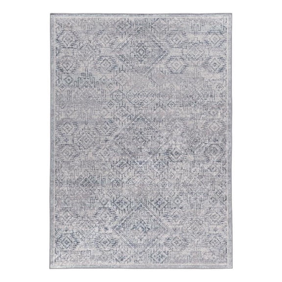 Linon Eclipse Dharma Woven Polyester 2'2"x3'2" Rug in Gray