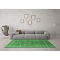 thumbnail image 3 of Ahgly Company Indoor Round Oriental Emerald Green Industrial Area Rugs, 3' Round, 3 of 4