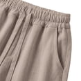 thumbnail image 6 of XIAONU Solid Cropped Wide Leg Pants for Women Drawstring Waist Side Pockets Loose Trousers, 6 of 7