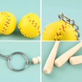 thumbnail image 2 of 12pcs Wooden Baseball With Mini Baseball Keychain Softball Keyring Sports Keychain For Team Gifts, 2 of 5