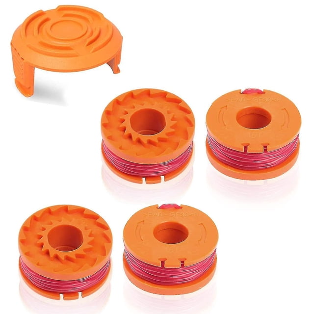 Worx Wa0004.1 Carrete de alambre de repuesto para cortacésped Worx de 20v de larga duración, 1,65mm/3m, compatible con Wg150, Wg151.5,wg160,wg163e.2,wg163e.1,wg174,wg180 (4 Spo
