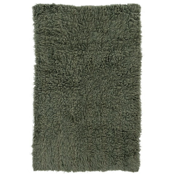 Linon Home Décor New Flokati Area Rug Collection, Olive, 10 x 16