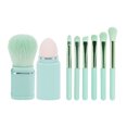 thumbnail image 5 of Juego De 8 Brochas De Maquillaje Con Estuche, Cerdas Suaves, Brocha Para Polvo, Sombras De Ojos, Brocha Retráctil Para Polvo, Mini Brochas De Maquillaje Portátiles Para Viajes(verde), 5 of 5