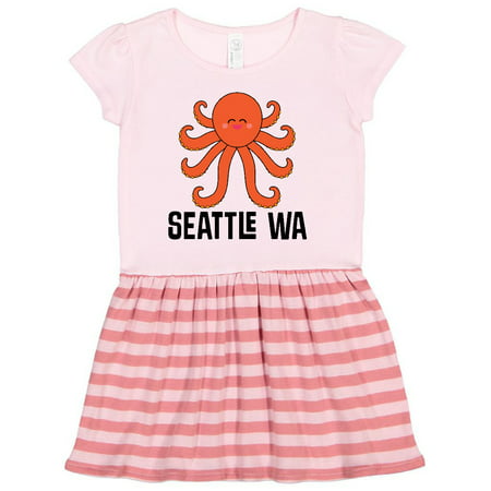 

Inktastic Seattle Octopus Washington Vacation Gift Toddler Girl Dress