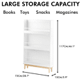 thumbnail image 7 of Yoneston Wall-Mounted Kids Bookshelf with 4 Open Face Display Shelves, Modern White Bookcase Rack for Toddler Bedrooms, Nurseries and Playrooms, 7 of 7