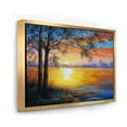 thumbnail image 3 of Designart 'Tree Near The Lake in Evening' Traditional Framed Canvas Wall Art Print, 3 of 5