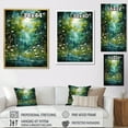 thumbnail image 4 of Designart "Emerald Canopy Bold Forest art painting IV" Landscape & Nature Floater Framed Wall Art Living Room, 4 of 7