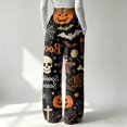 thumbnail image 5 of Trgacdwlo Halloween Womens Lounge Pants Fleece Cat Pumpkin Print Pj Bottoms for Women Winter Warm Womens Fuzzy Pajama Pants, 5 of 5