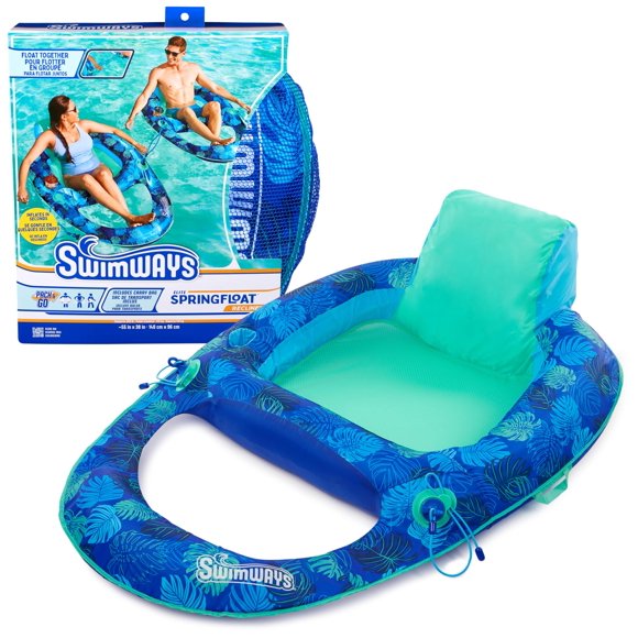 Tumbona de piscina Swimways Elite Spring Float, reclinable, para adultos