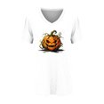 thumbnail image 4 of Halloween Shirts for Women V Neck Tops for Women Halloween Graphic Tee Womens Summer Tops Halloween Clothing Tshirts for Women Summer Tops for Women Halloween Tee Ladies' Halloween Top, 4 of 4