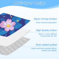 thumbnail image 4 of Purple Art Flowers Ironing Mat Blanket for Table Top Travel Portable Ironing Board Pad 47.2x27.6 Inch, 4 of 6