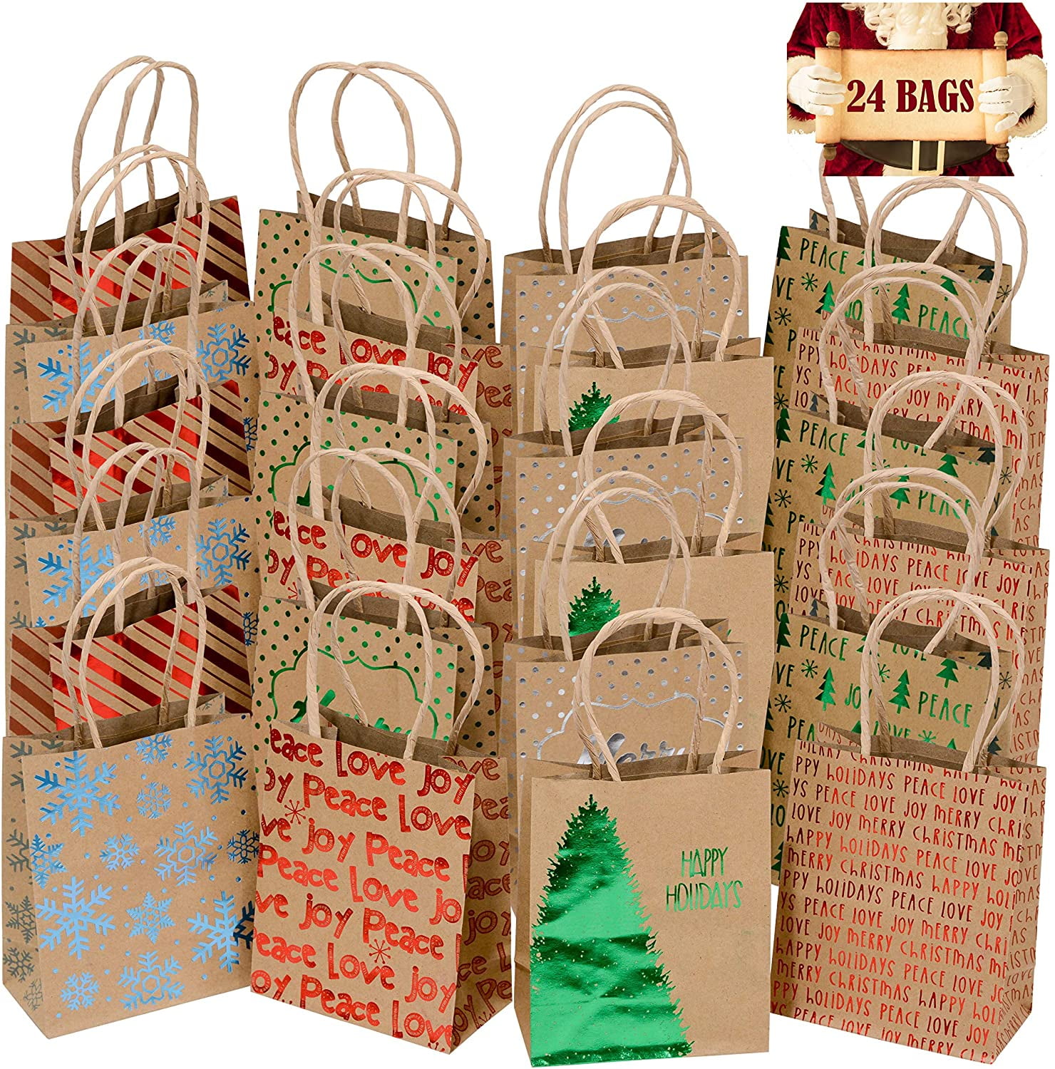 15"x18" Red Don't Open Until 3 Pack Christmas Gift Sack Tote Bag with Gift Tag 