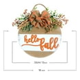 thumbnail image 3 of Welcome Sign for Front Door 13'' Wood Wreath Farmhouse Door Sign for Front Door Porch Decor with Green Leaves, Berry & Buffalo Bow, 3 of 6