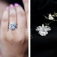thumbnail image 3 of Rosec Jewels 4 Carat CZ Engagement Ring Set (AAAA Quality) - Floral Wedding Ring with Enhancer - Jewelry Box Included, 14K White Gold, US 7.00, 3 of 8