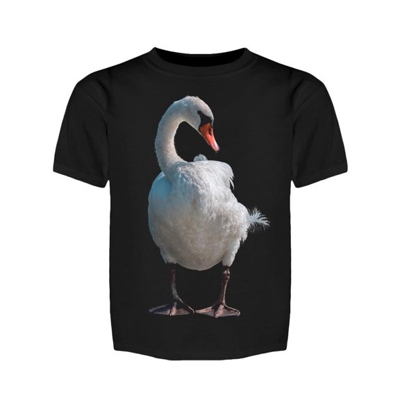 Cute White Swan Standing Tee Girl's -Image by Shutterstock