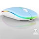 thumbnail image 1 of Ratón inalámbrico Bluetooth Guiheng LED recargable azul, 1 of 7