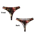 thumbnail image 3 of Balery Rose Flowers Tangas de Algodón para Mujer con Estampado – Ropa Interior Sexy, Transpirable, G-string-XX-Large, 3 of 6