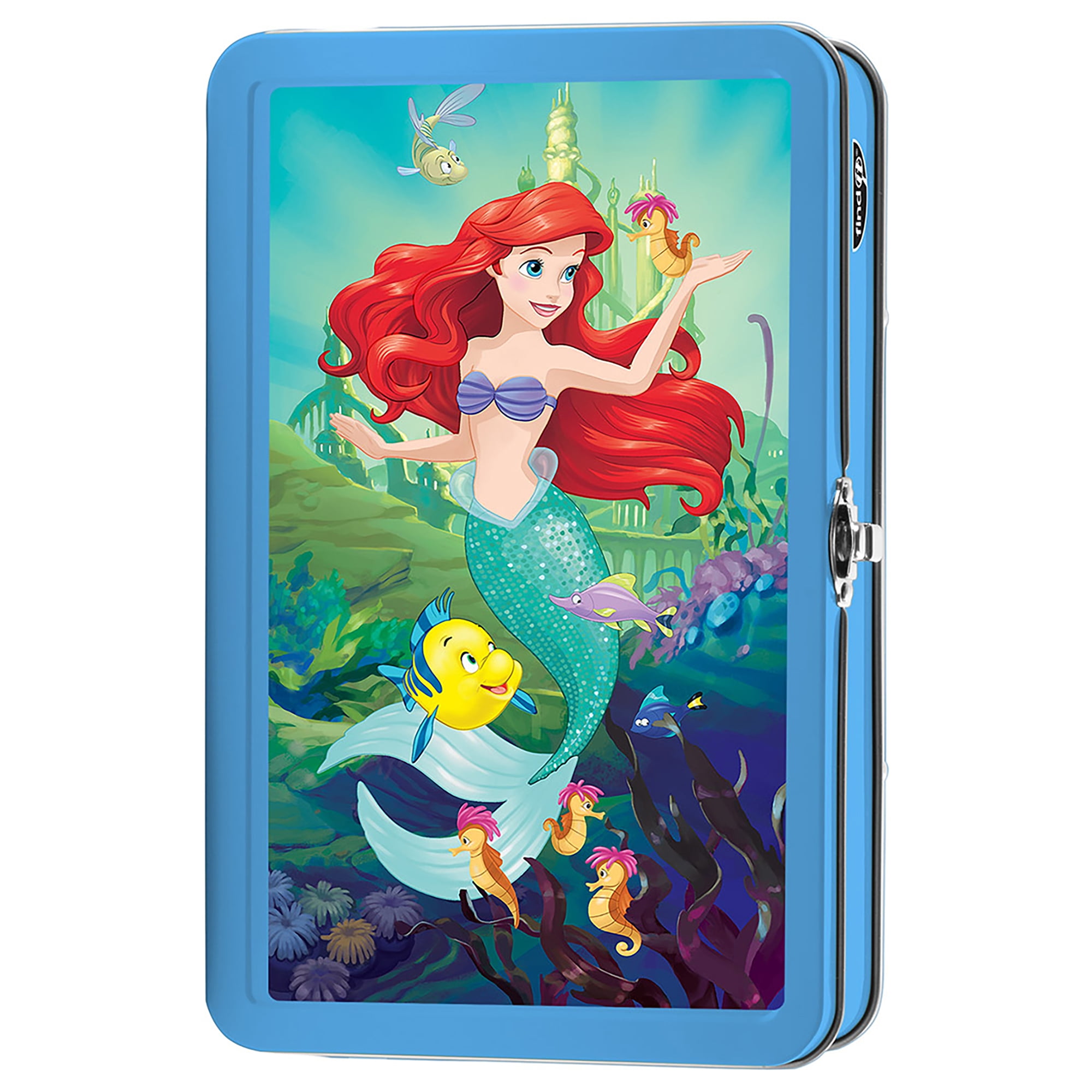 Find It 3d Tin Pencil Box Little Mermaid Design With Snap Closure New Ft Walmart Com