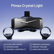 Pimax Crystal Light PCVR Headset - 35 PPD, 2880x2880 per Eye Resolution, 8K QLED Display with Local-Dimming, Inside-Out Tracking, PC VR Headset for Flight Sims, iRacing & Gaming