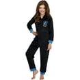thumbnail image 2 of Harry Potter Kids' Hooded One-Piece Hogwarts Houses Pajama Union Suit - Ravenclaw Hufflepuff Slytherin Gryffindor, 2 of 7