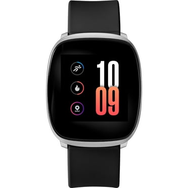iConnect by Timex Premium Active Smartwatch with Touchscreen & Heart Rate 36mm – Silver-Tone with Black Silicone Strap
