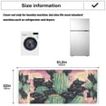 thumbnail image 4 of Black Cat with CactusWasher and Dryer Covers Dust-Proof and Oil Resistant Fridge Cover with 4 Storage Pockets Washing Machine Top Cover for Laundry Kitchen Home 51.2 x 22 In, 4 of 6