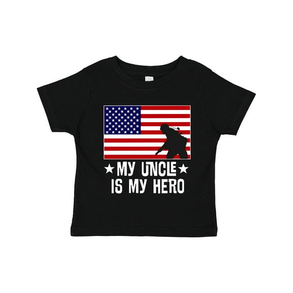 Inktastic Military Uncle is My Hero US Flag Boys or Girls Toddler T-Shirt