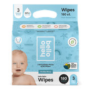 Hello Bello Baby Wipes, Unscented (Choose Your Count)