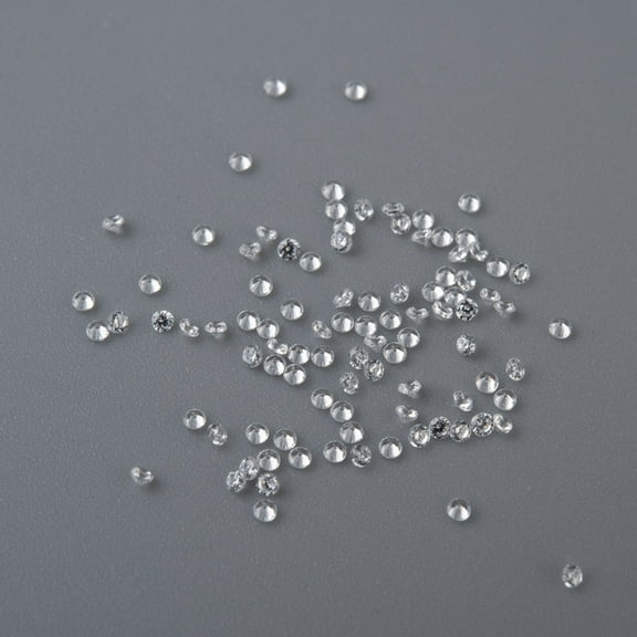 1000pcs Cubic Zirconia Cabochons Grade A Faceted Clear 1mm
