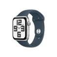 thumbnail image 1 of Apple Watch SE2 44mm GPS Silver Aluminum Case with Denim Sport Band S/M, 1 of 3