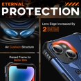 thumbnail image 4 of Conçu pour iPhone 14/13 Étui - [Grade Militaire Antichoc] Étui Protecteur Robuste Antidérapant Anti-Rayures avec Pare-Chocs Coussin Gonflable pour Téléphone 14, Bleu, 4 of 4