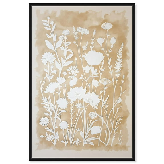 French Flowers Canvas Farmhouse Floral Art by Art Remedy, Black Frame, 10" x 15"