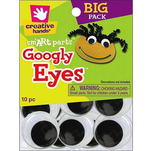 GlueOn Googly Eyes, 40mm, 10pk, Black