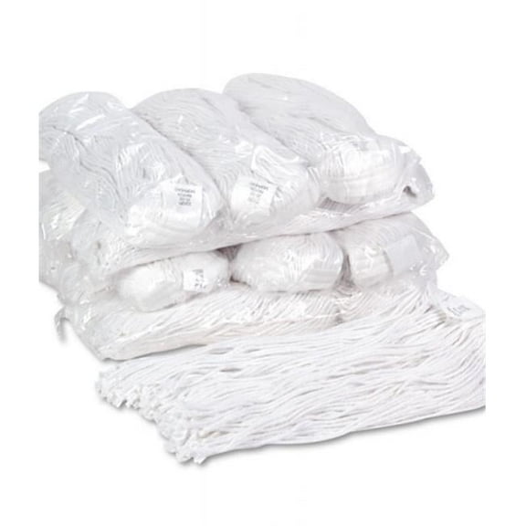BW  20 oz Premium Cut-End Wet MOP Heads - White - Rayon - 12 per Case