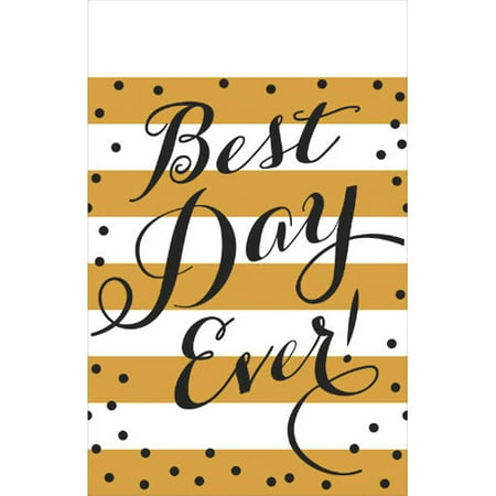 Wedding and Bridal 'Best Day Ever' Plastic Table Cover