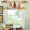 thumbnail image 3 of Gnomes Pumpkin Curtains Valance for Bedroom, Yellow Maple Leaves Mushroom Curtains & Drapes Thanksgiving Fall Rod Pocket Seasonal Autumn Valance for Kitchen Window Curtains Over Sink 54x18in,1 Panel, 3 of 6