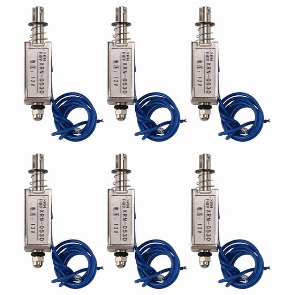 6X Solenoid Electric Solenoid Type Push / Pull 10 mm DC 12 V 2.1 Kg Force