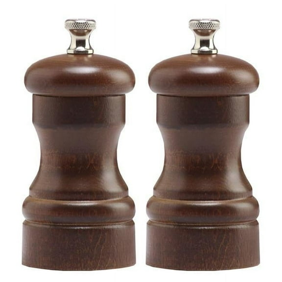 4 Inch - 10cm CapstanWalnut Pepper Mill Salt Mill Set