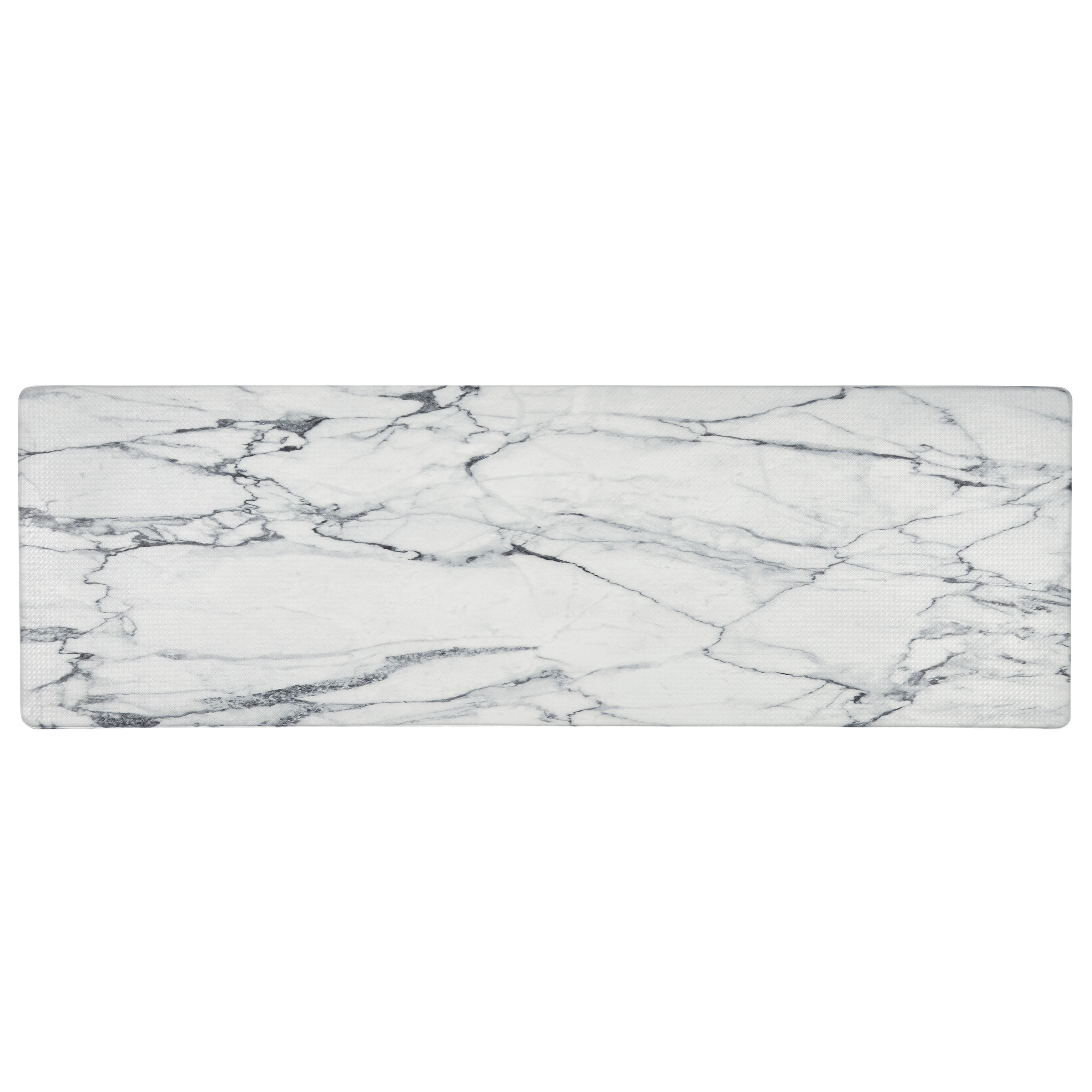SoHome Cozy Living Modern Marble Runner AntiFatigue Kitchen Mat, Grey