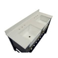 thumbnail image 2 of Charlotte 60" Double Farmhouse Bathroom Vanity with Royal Blue Cabinet and Quartz Top, 2 of 7
