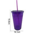 thumbnail image 2 of Heily Gobelet à Double Paroi, Tasse à Café Glacé Réutilisable, Transparent, Plastique, Ensemble de 1, 2 of 5