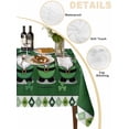 thumbnail image 2 of St. Patrick's Day Table Cloth, Waterproof Tablecloth for Rectangle Tables, Lucky Shamrock Gnomes Gold Coin Spring Green Reusable Washable Fabric Table Cover for Restaurant Kitchen Dining 60"x102", 2 of 9