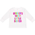 thumbnail image 3 of Inktastic Worlds Best Little Sister Girls Long Sleeve Toddler T-Shirt, 3 of 5