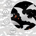 thumbnail image 6 of Halloween Shower Curtain, Happy Halloween Black White Bat Ghost Shower Curtain for Bathroom, Orange Star Moon Holiday Decor Waterproof Fabric Set with 12 Hooks 72x72 in, 6 of 6